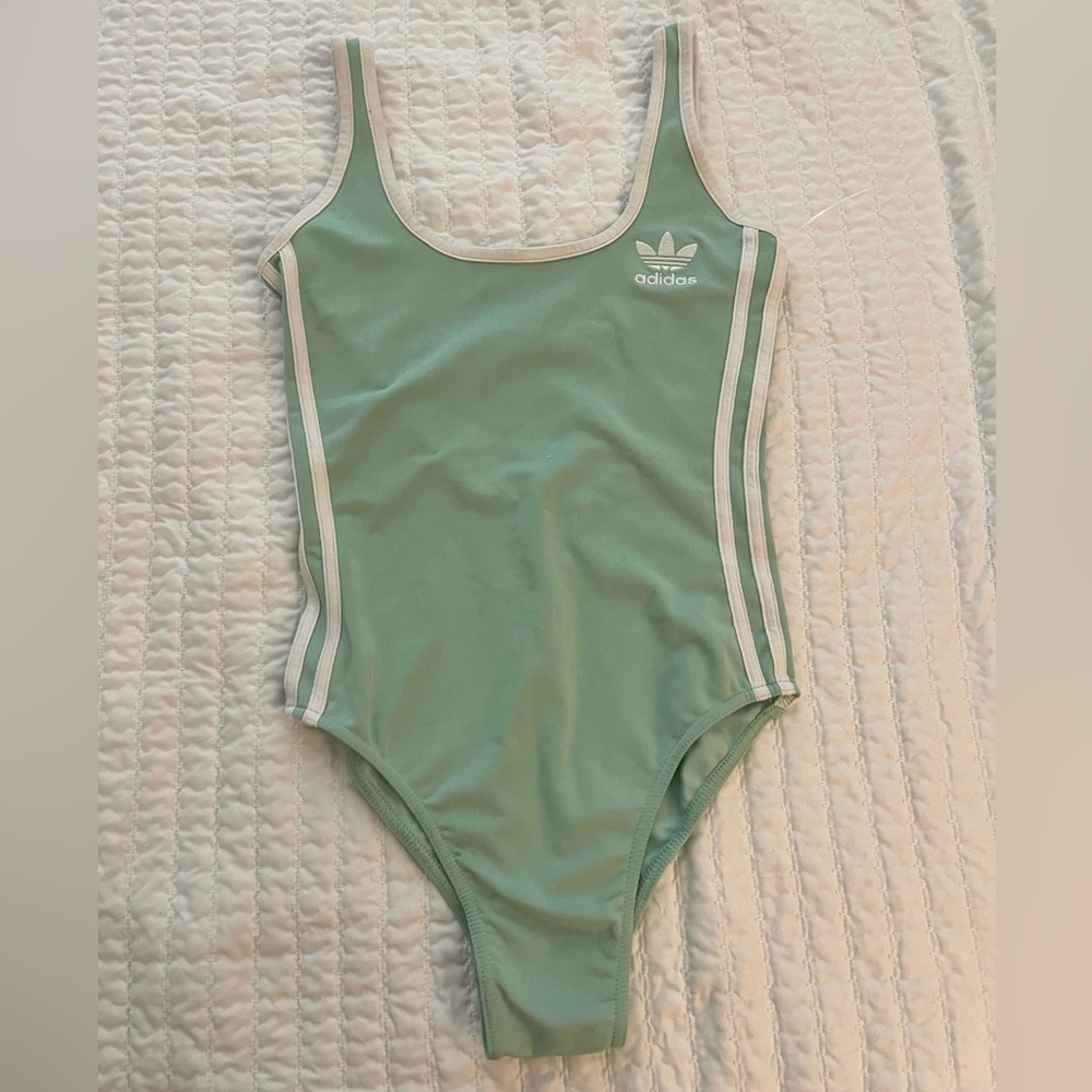 Size small Adidas mint green bodysuit